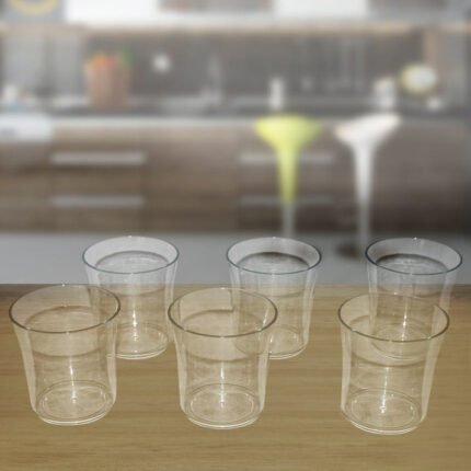 Welcome Plastic Glass Set for Daily Use Set of 6