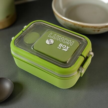 Magic Leakproof Lunch Box 1Pc Reusable Food Container with Divided Compartments Secure Lid for Children Adults