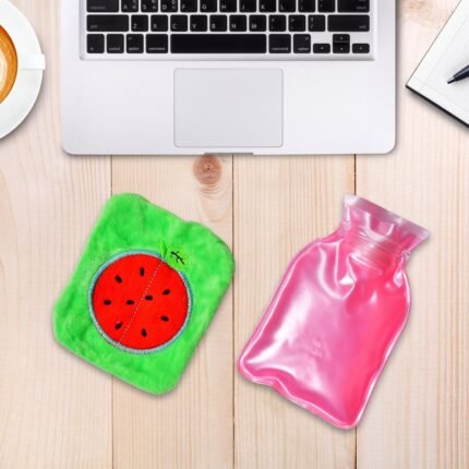 small Hot Water Bag with Cover for Pain Relief, Neck, Shoulder Pain and Hand, Feet Warmer, Menstrual Cramps.