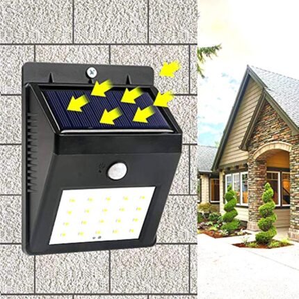 Bright Waterproof Solar Wireless Security Motion Sensor LED Night Light for Home Outdoor/Garden Wall 20 LED Lights