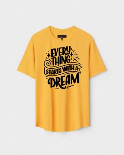 Unisex Designer Premium Quality Printed T-Shirt For Boys And Girls :: Cloth type : Cotton - Colour :: Yellow